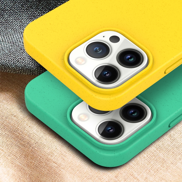 SKLO + PUZDRO 2v1 pre iPhone 15 - Silikónové ECO žlté