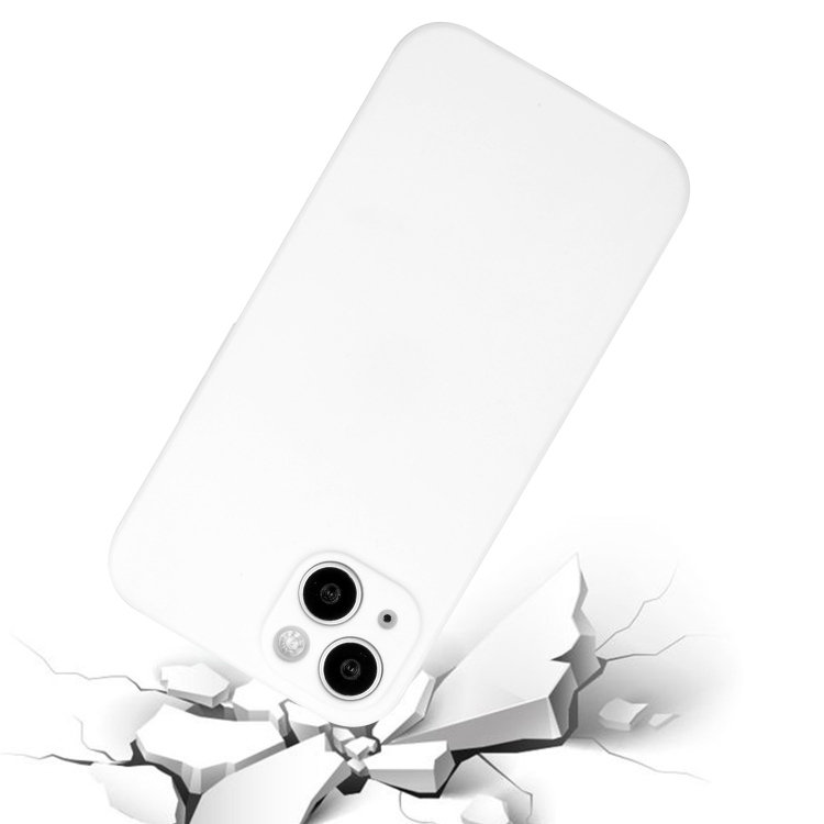 Zadný ochranný kryt pre iPhone 15 Plus - Silikónový biely