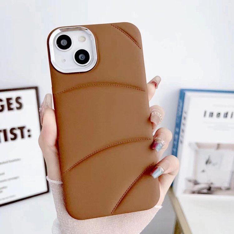 Zadný ochranný kryt pre iPhone 15 Plus - JACKET hnedý
