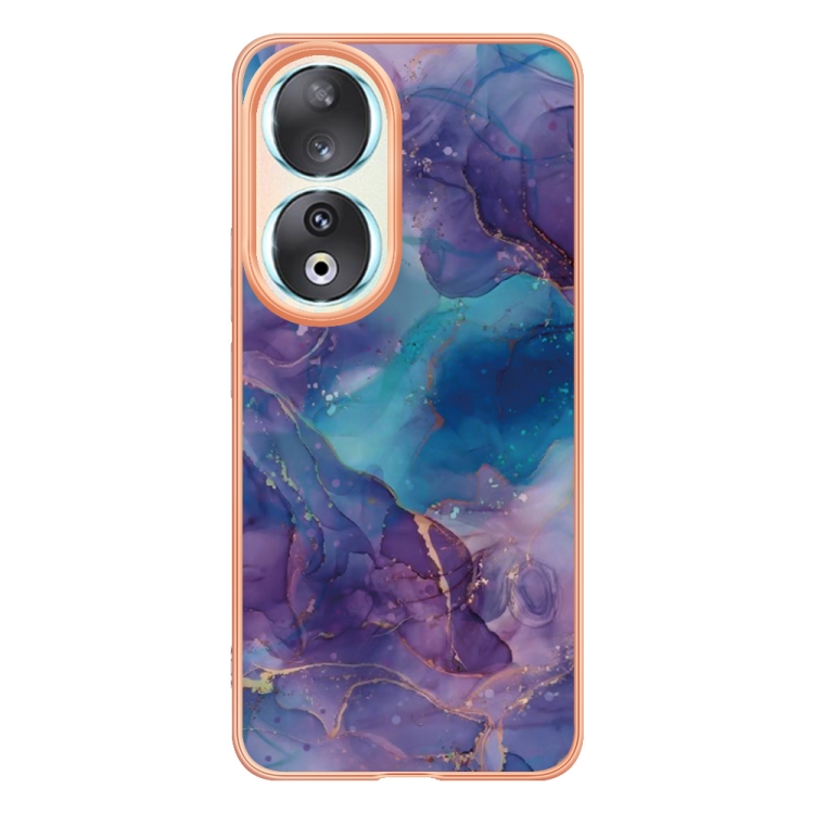 9D SKLO + PUZDRO 2v1 pre Honor 90 5G - Silikónové MARBLE 016
