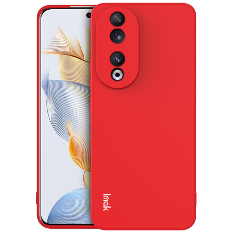 9D SKLO + PUZDRO 2v1 pre Honor 90 5G - Silikónové červené