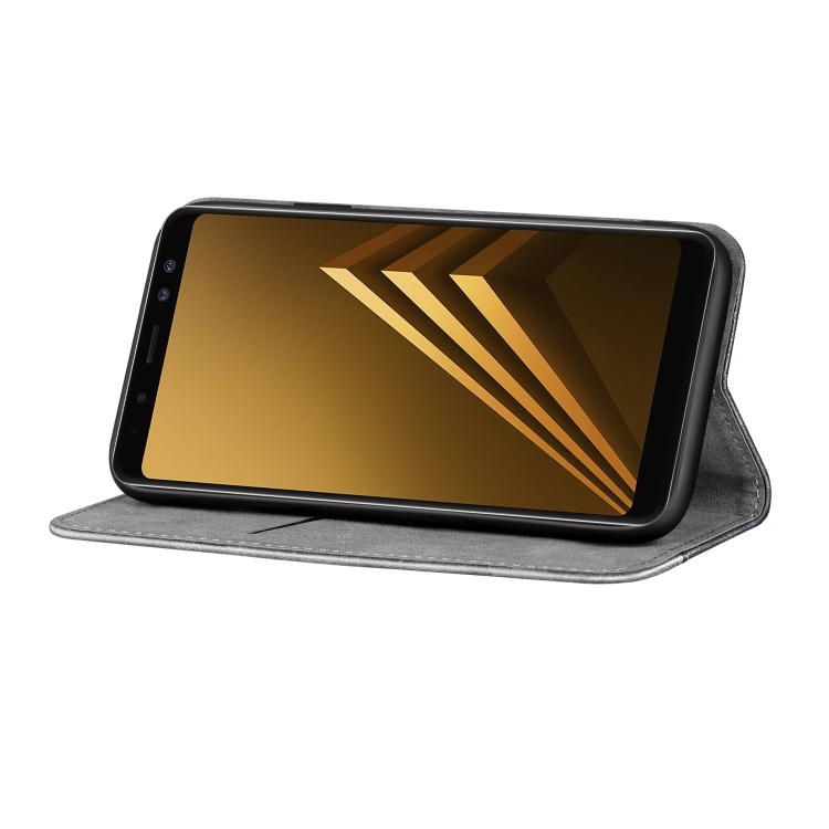Knížkové puzdro na Samsung Galaxy A8 / A5 2018 - Solid čierno sivé