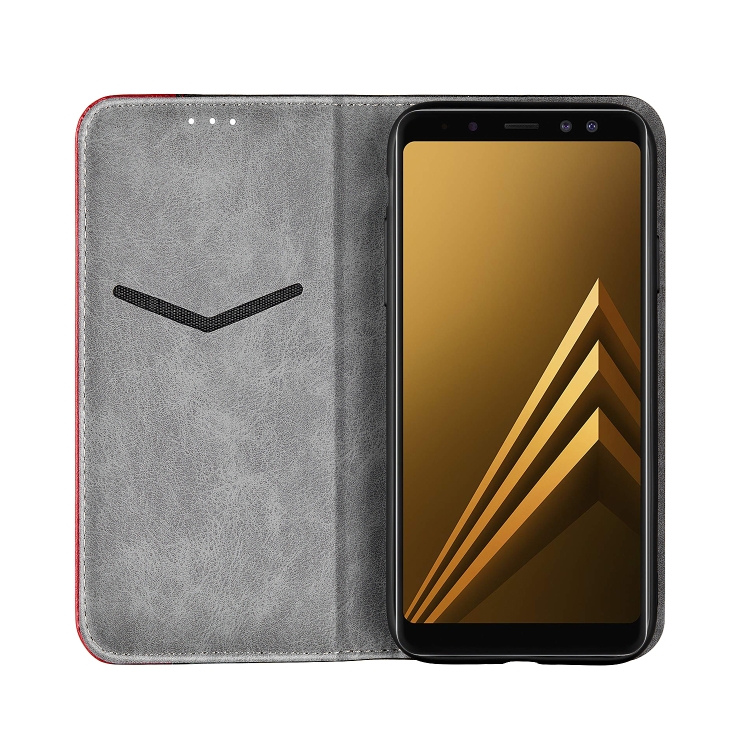 Knížkové puzdro na Samsung Galaxy A8 / A5 2018 - Solid čierno červené
