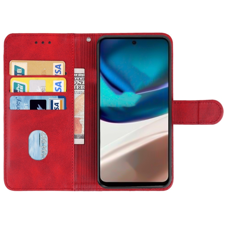 9D SKLO + PUZDRO 2v1 pre Motorola Moto G42 - Knižkové Solid červené