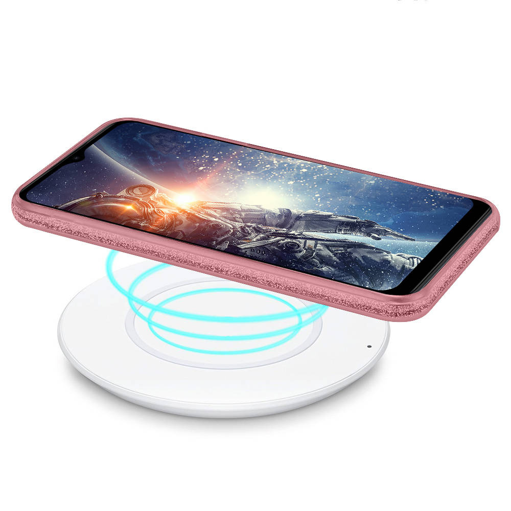 9D SKLO + PUZDRO 2v1 pre Motorola Moto E22 / E22i - GLITTER ružové
