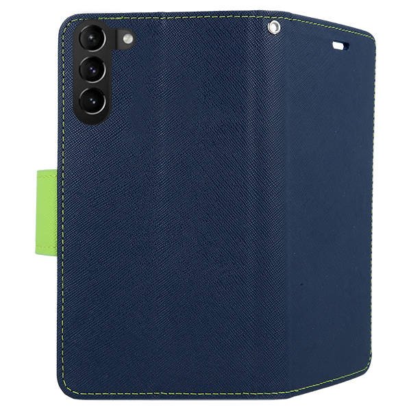 SKLO + PUZDRO 2v1 pre Samsung Galaxy S23 FE - Knižkové SMART FANCY modro zelené