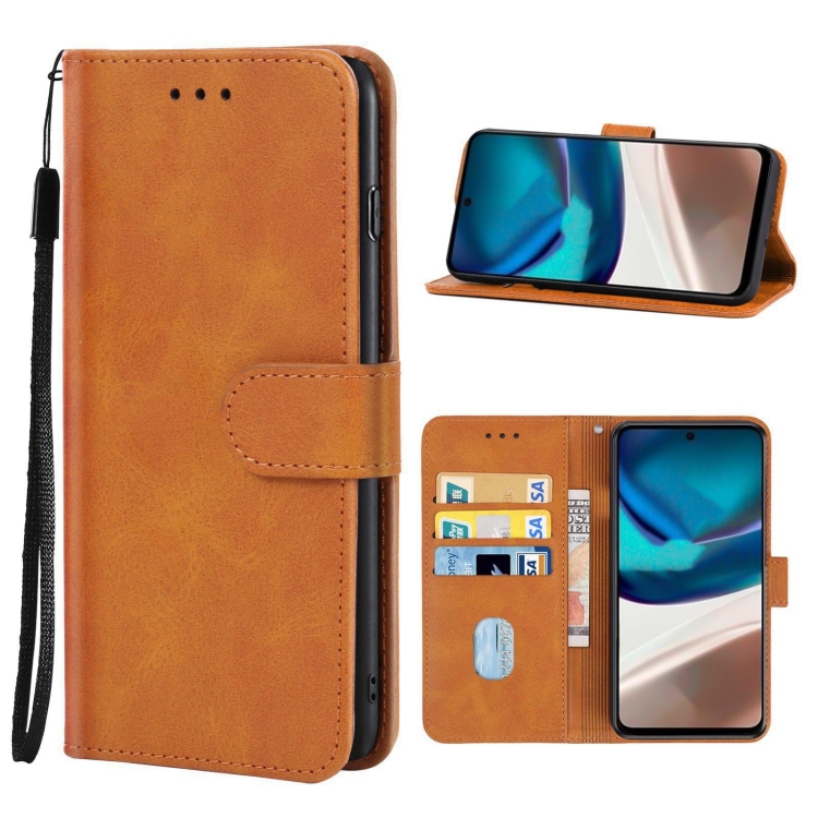 Knižkové puzdro pre Motorola Moto G42 - Solid hnedé
