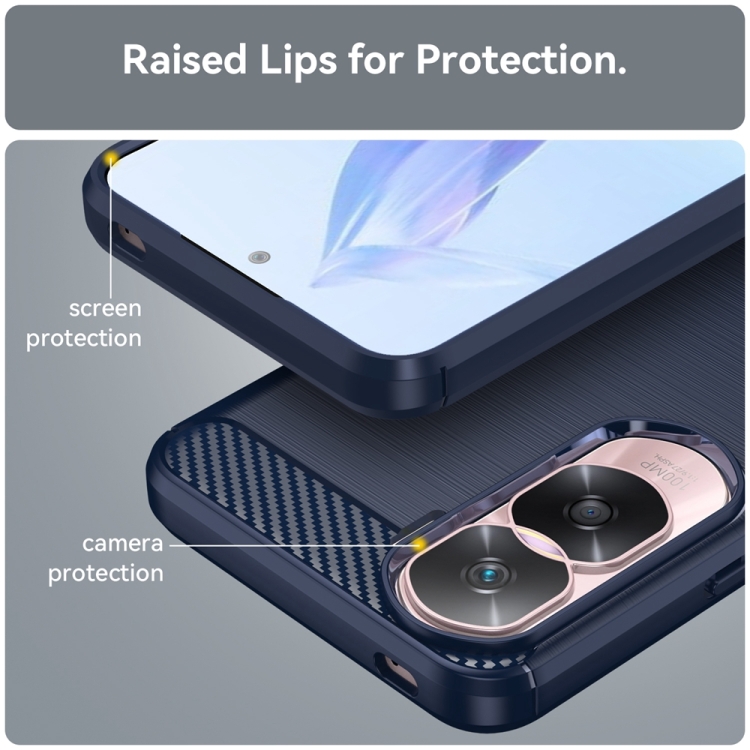 SKLO + PUZDRO 2v1 pre Honor 90 Lite 5G - CARBON modré
