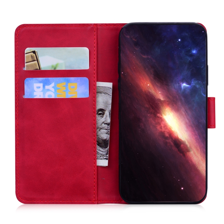 SKLO + PUZDRO 2v1 pre Honor 90 Lite 5G - Knižkové SOLID červené