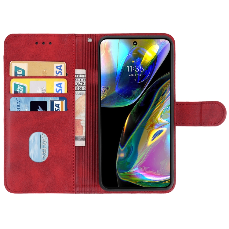 9D SKLO + PUZDRO pre Motorola Moto G52 / G82 5G - Knižkové Solid červené