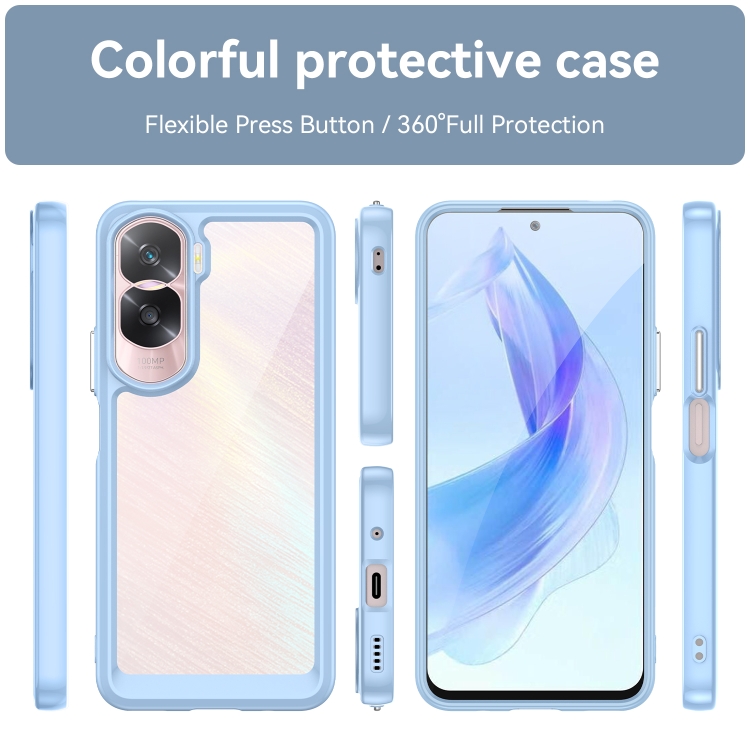 Tvrdený kryt pre Honor 90 Lite 5G - FRAME modrý
