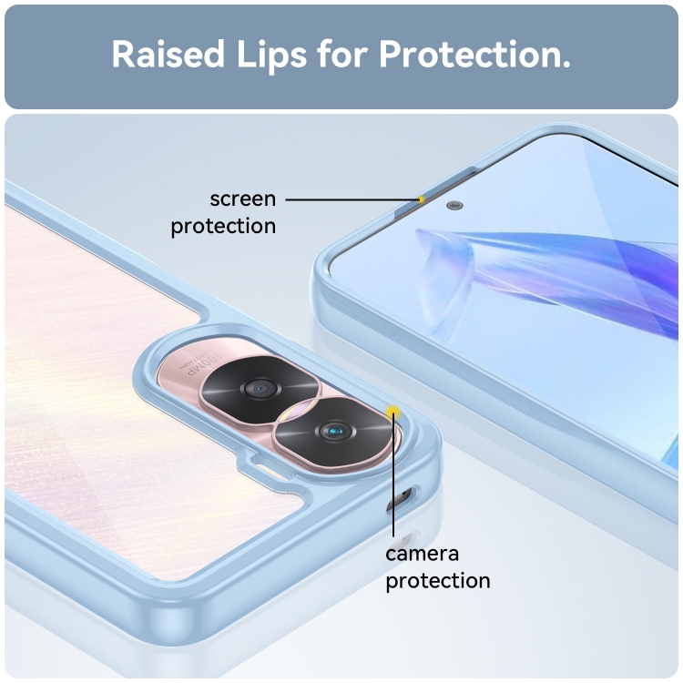 Tvrdený kryt pre Honor 90 Lite 5G - FRAME modrý