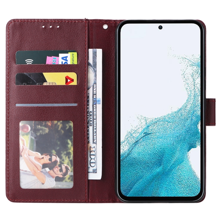 Knižkové puzdro pre Samsung Galaxy A54 5G - SOLID tmavo hnedé