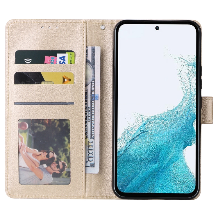 Knižkové puzdro pre Samsung Galaxy A54 5G - SOLID zlaté
