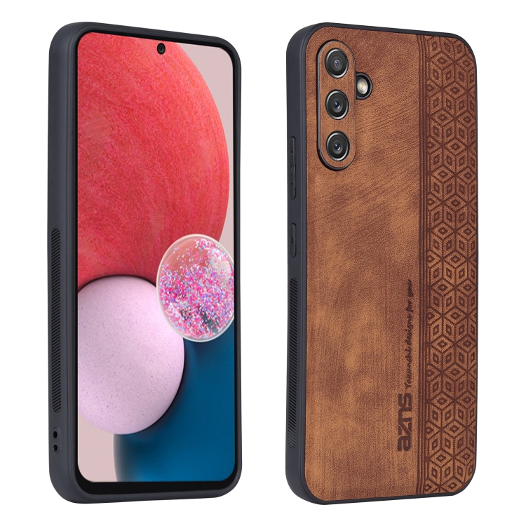 SKLO + PUZDRO 2v1 pre Samsung Galaxy A54 5G - EMBOSSED hnedé