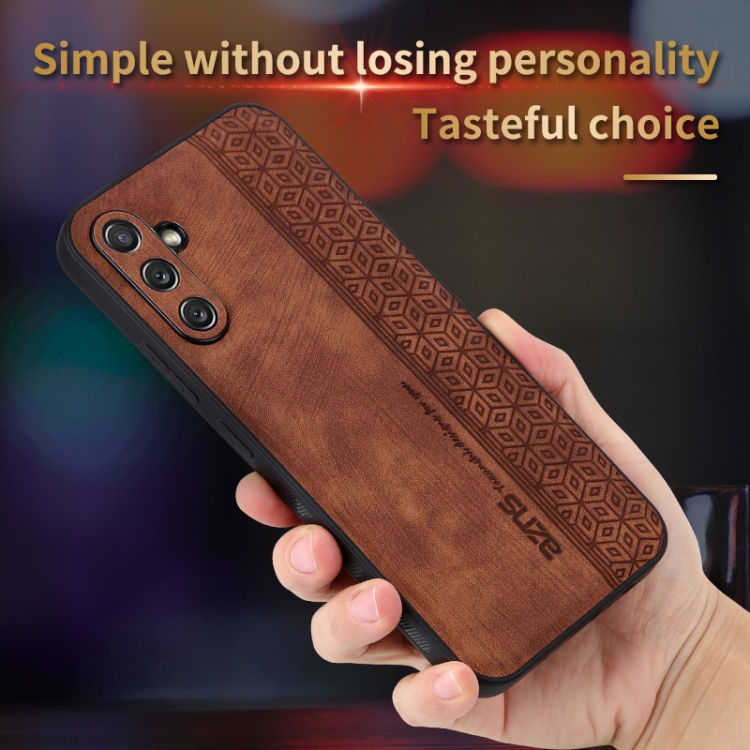 Zadný kryt pre Samsung Galaxy A54 5G - EMBOSSED hnedý