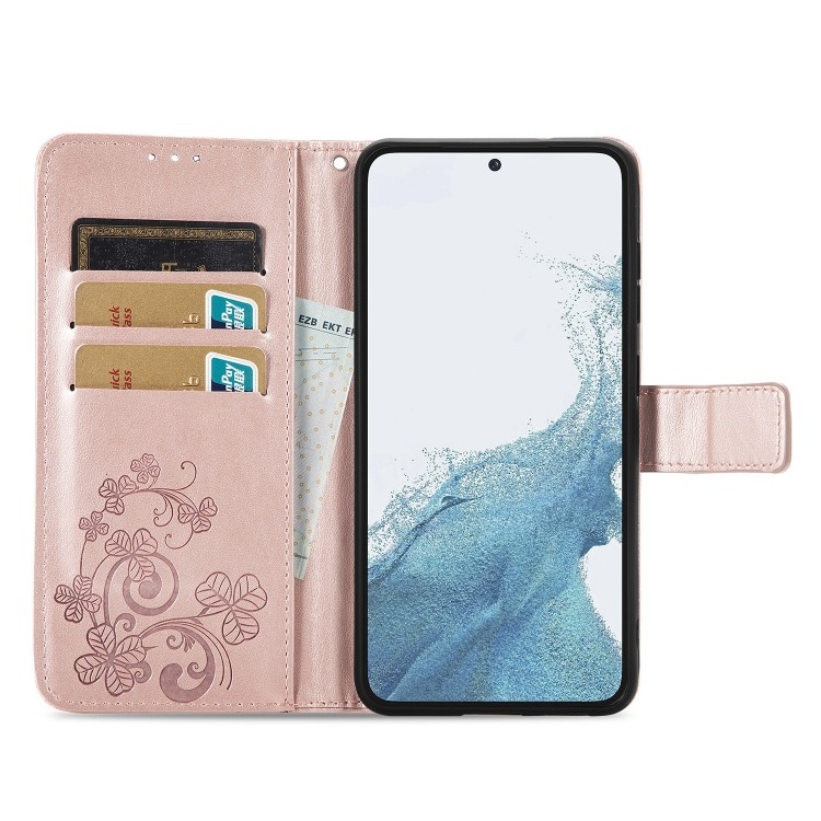 SKLO + PUZDRO 2v1 pre Samsung Galaxy A14 4G / A14 5G - Knižkové LEAF ružové
