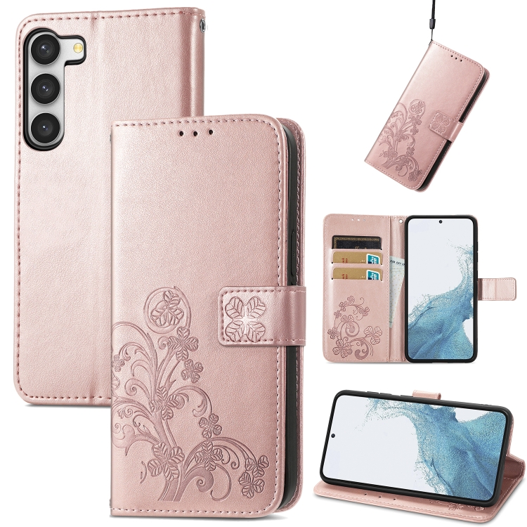Knižkové puzdro pre Samsung Galaxy A14 4G / A14 5G - LEAF ružové