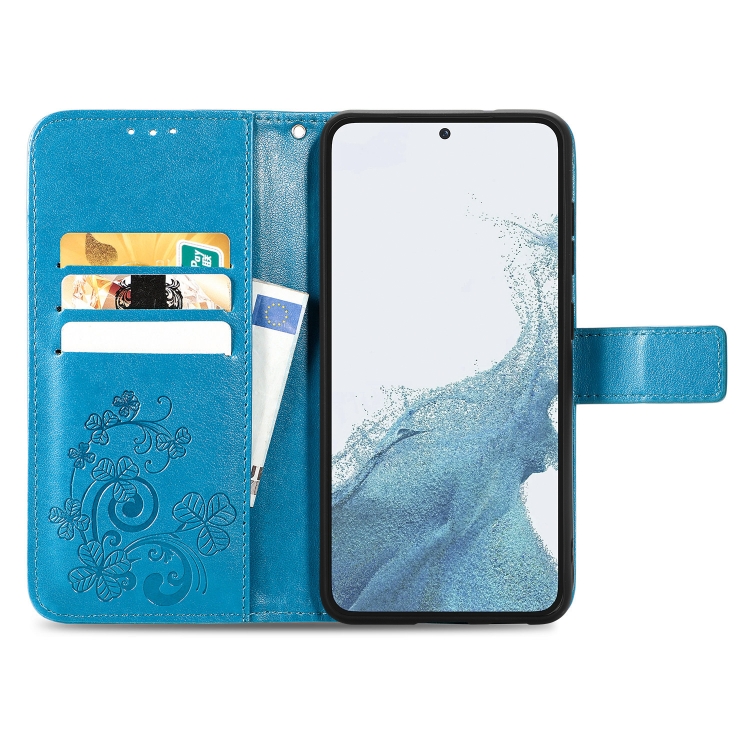 Knižkové puzdro pre Samsung Galaxy A14 4G / A14 5G - LEAF modré
