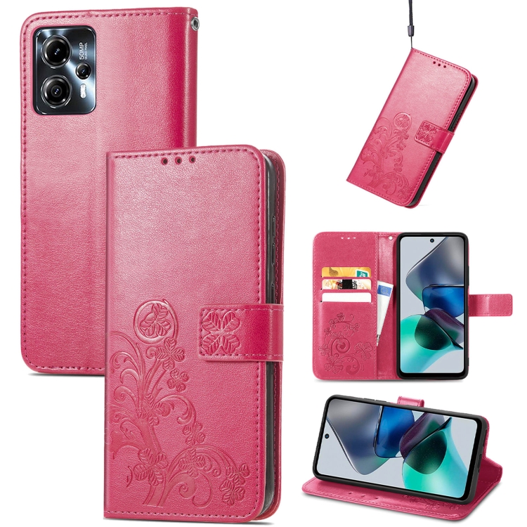 Knižkové puzdro pre Motorola Moto G23 / G13 - Knižkové LEAF ružové