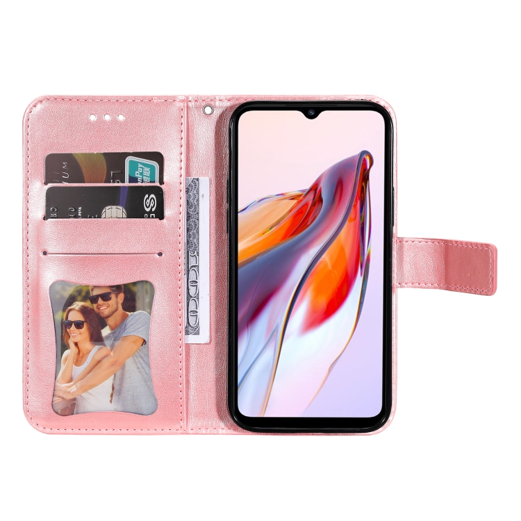 SKLO + PUZDRO 2v1 pre Xiaomi Redmi 12C - Knižkové FLOWERS ružové