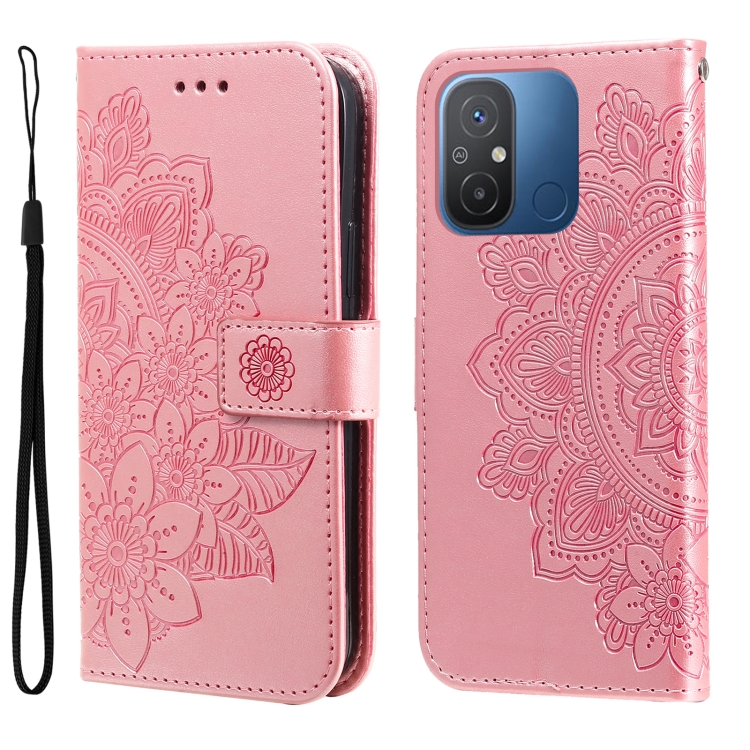 Knižkové puzdro pre Xiaomi Redmi 12C - Knižkové FLOWERS ružové