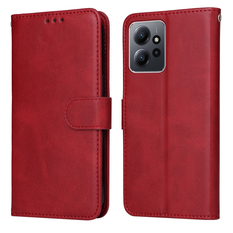 SKLO + PUZDRO 2v1 pre Xiaomi Redmi Note 12 - Knižkové SOLID červené