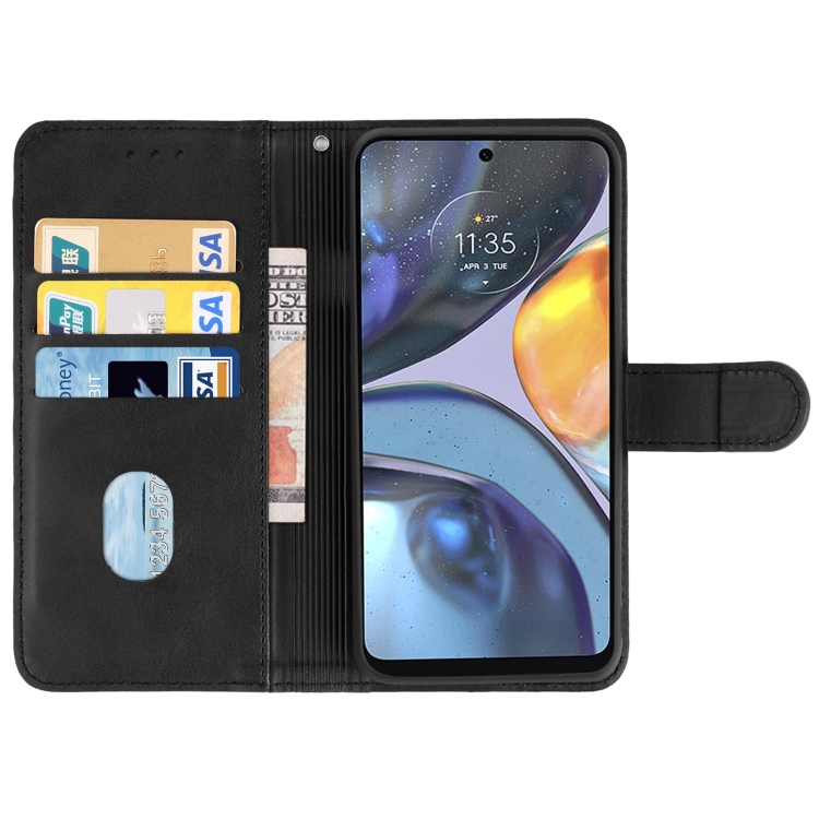 9D SKLO + PUZDRO 2v1 pre Motorola Moto G22 - Knižkové Solid čierne