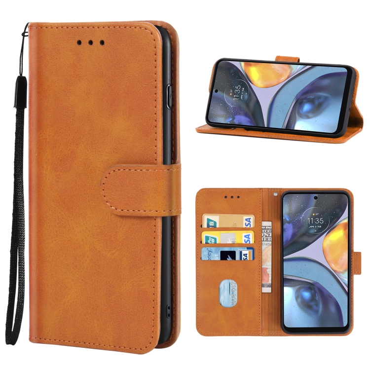 9D SKLO + PUZDRO 2v1 pre Motorola Moto G22 - Knižkové Solid hnedé