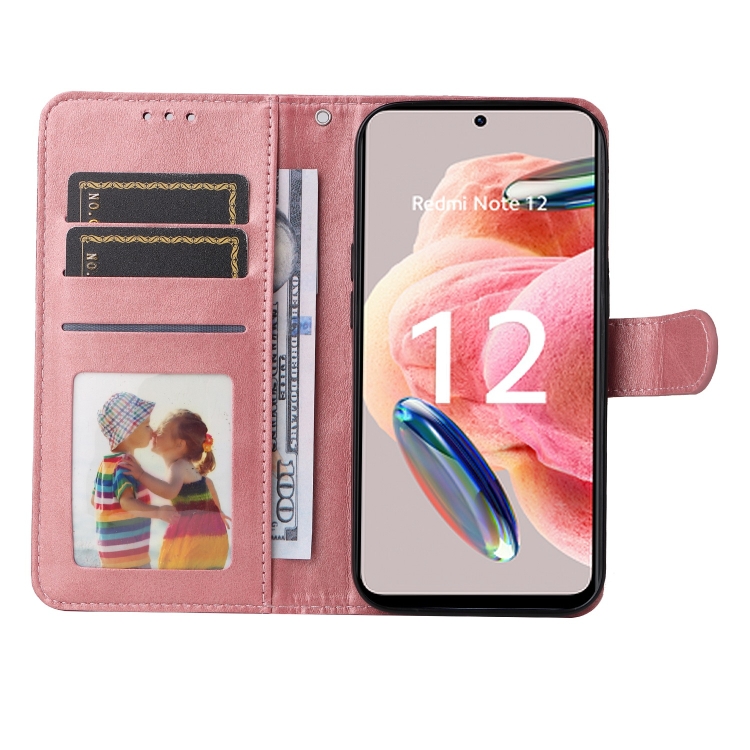 Knižkové puzdro pre Xiaomi Redmi Note 12 - Knižkové SOLID ružové
