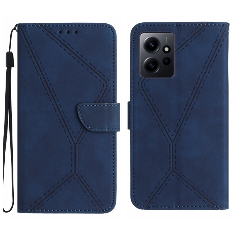 Knižkové puzdro pre Xiaomi Redmi Note 12 - Knižkové STITCHING modré