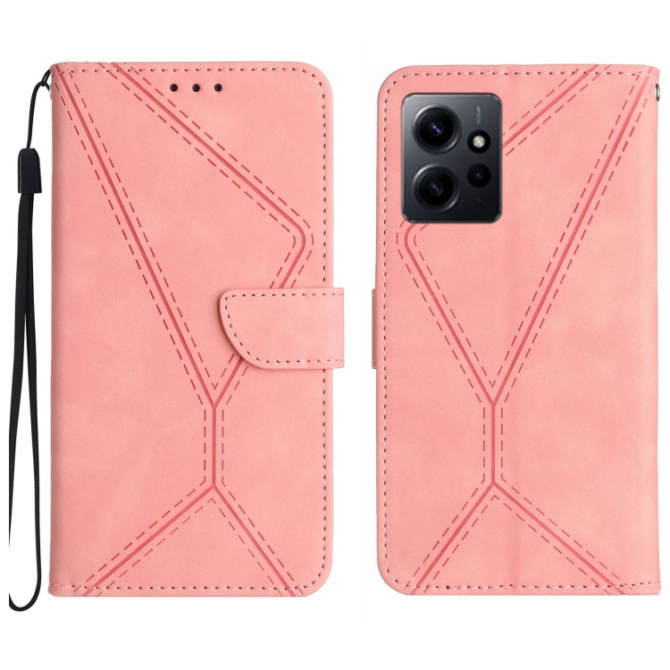 Knižkové puzdro pre Xiaomi Redmi Note 12 - Knižkové STITCHING ružové