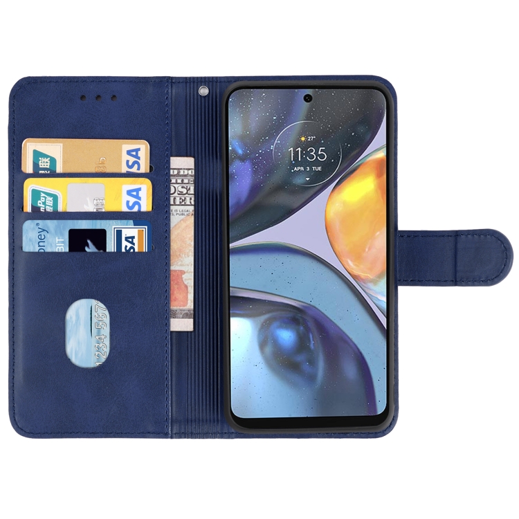 Knižkové puzdro pre Motorola Moto G22 - Solid modré