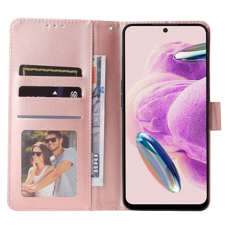 SKLO + PUZDRO 2v1 pre Xiaomi Redmi Note 12S - Knižkové SOLID ružové
