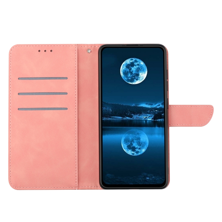 SKLO + PUZDRO 2v1 pre Xiaomi Redmi Note 12S - Knižkové STITCHING ružové