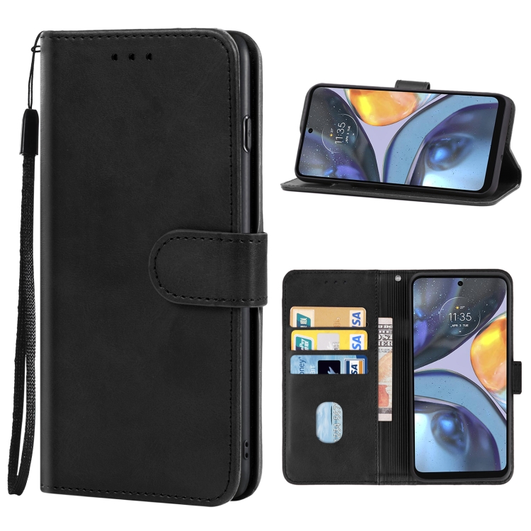 Knižkové puzdro pre Motorola Moto G22 - Solid čierne
