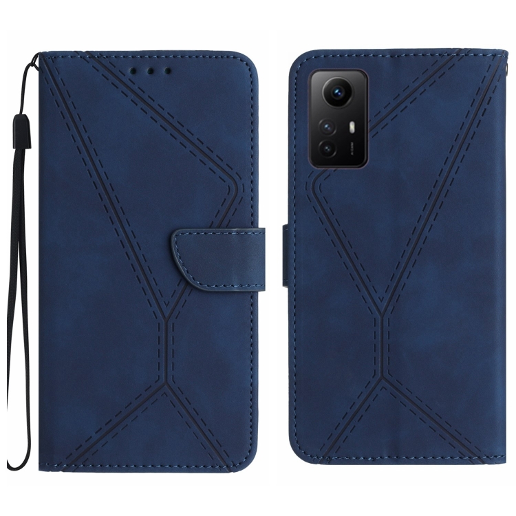 Knižkové puzdro pre Xiaomi Redmi Note 12S - Knižkové STITCHING modré