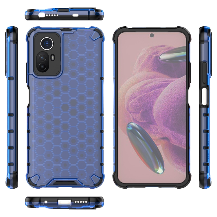 Tvrdený kryt pre Xiaomi Redmi Note 12S - HONEYCOMB modrý