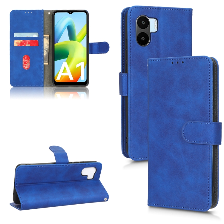 SKLO + PUZDRO 2v1 pre Xiaomi Redmi A1 / Redmi A2 - Knižkové SOLID modré