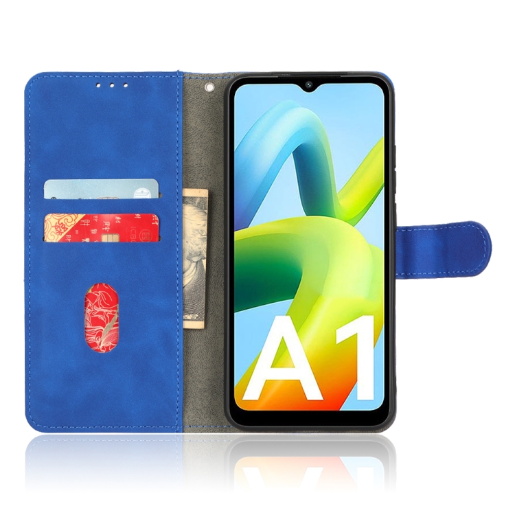SKLO + PUZDRO 2v1 pre Xiaomi Redmi A1 / Redmi A2 - Knižkové SOLID modré