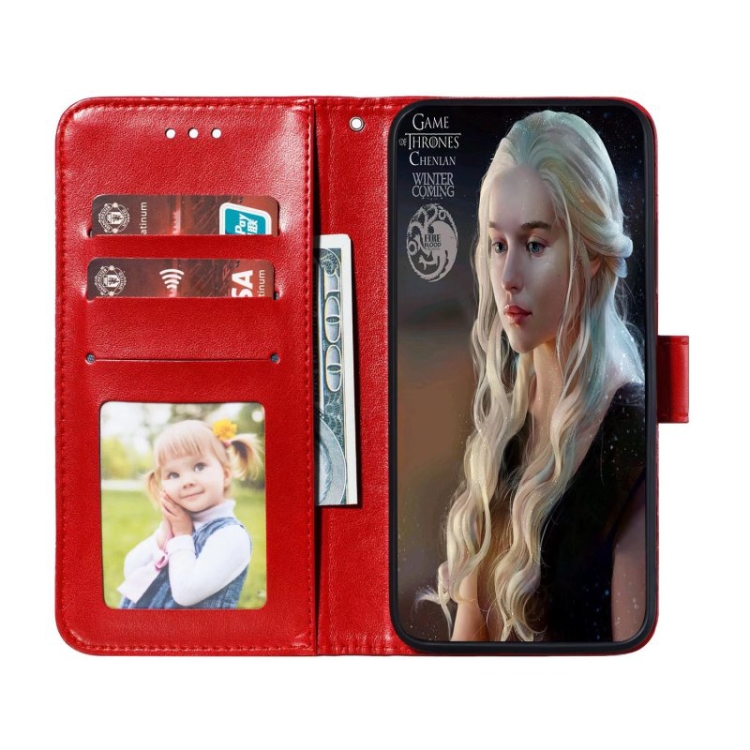 SKLO + PUZDRO 2v1 pre Xiaomi Redmi A1 / Redmi A2 - Knižkové MANDALA červené