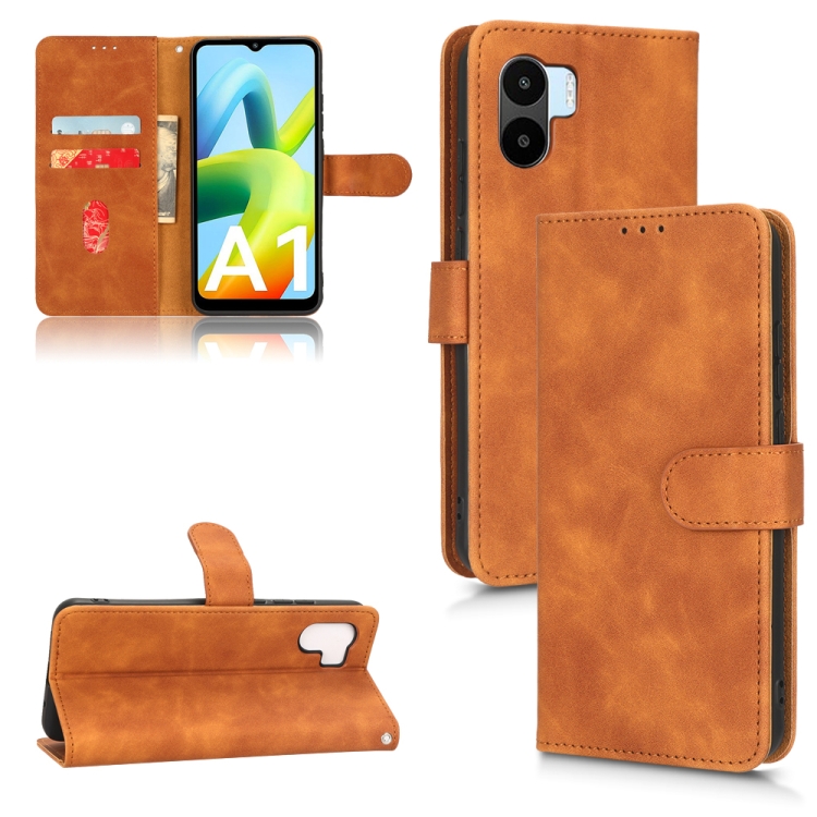 Knižkové puzdro pre Xiaomi Redmi A1 / Redmi A2 - Knižkové SOLID hnedé