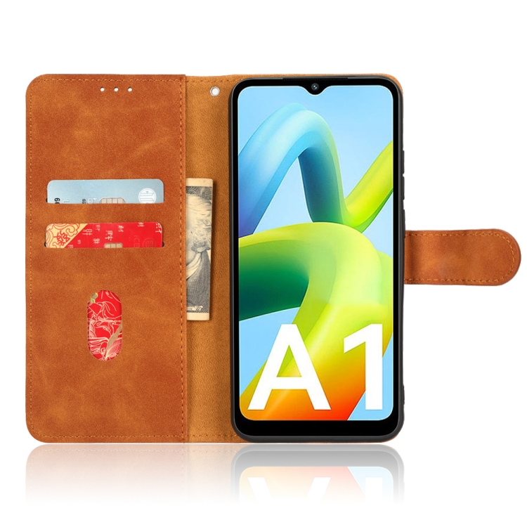Knižkové puzdro pre Xiaomi Redmi A1 / Redmi A2 - Knižkové SOLID hnedé