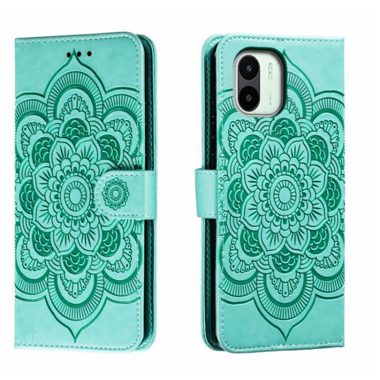 Knižkové puzdro pre Xiaomi Redmi A1 / Redmi A2 - Knižkové MANDALA zelené