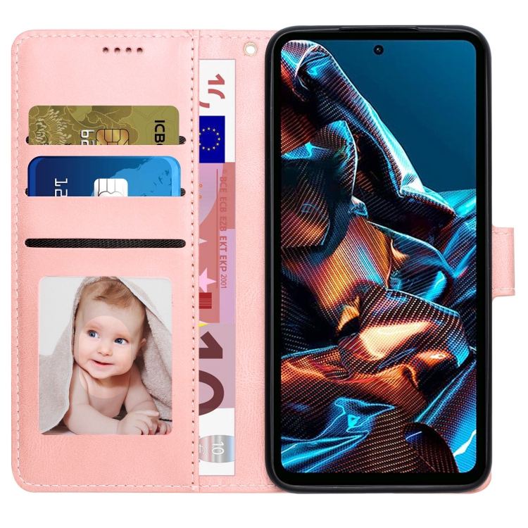 SKLO + PUZDRO 2v1 pre Xiaomi Redmi Note 12 Pro 5G - Knižkové SOLID ružové