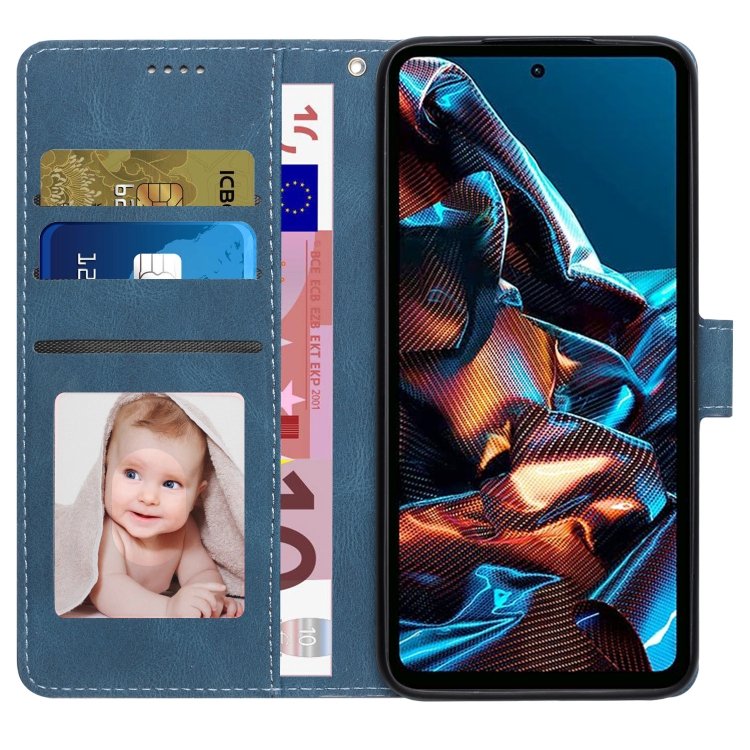 SKLO + PUZDRO 2v1 pre Xiaomi Redmi Note 12 Pro 5G - Knižkové SOLID modré