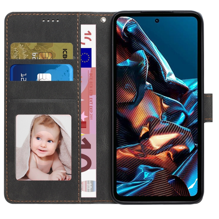 SKLO + PUZDRO 2v1 pre Xiaomi Redmi Note 12 Pro 5G - Knižkové SOLID čierne