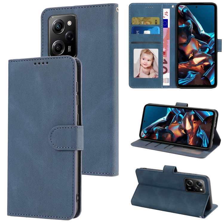 Knižkové puzdro pre Xiaomi Redmi Note 12 Pro 5G - Knižkové SOLID modré