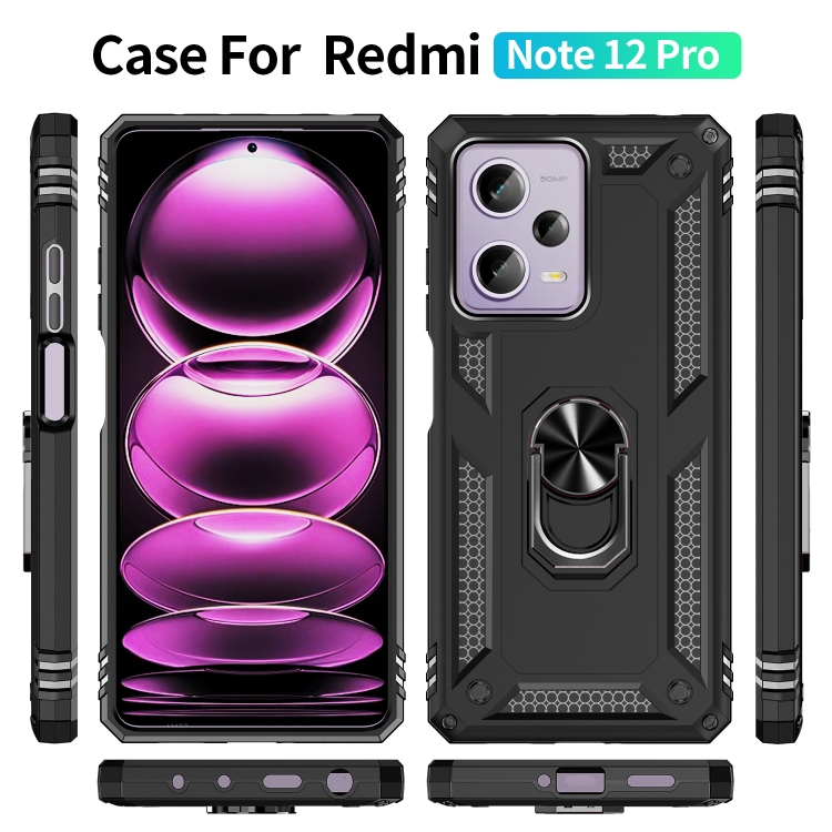 Tvrdený kryt pre Xiaomi Redmi Note 12 Pro 5G - RING ARMOR čierny