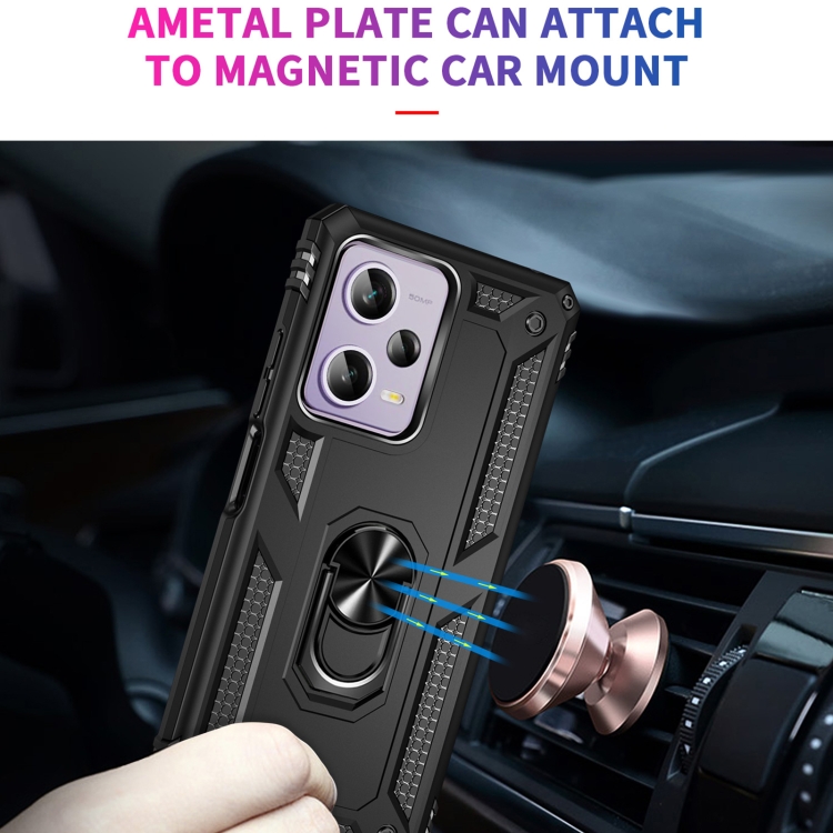 Tvrdený kryt pre Xiaomi Redmi Note 12 Pro 5G - RING ARMOR čierny